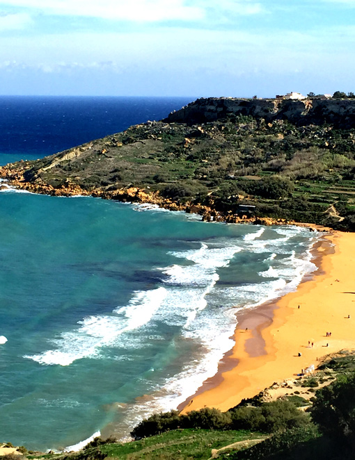 The beach on Gozo island